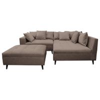 MID.YOU ROHOVÁ SEDACIA SÚPRAVA, textil, hnedá