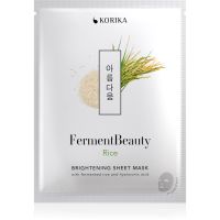 KORIKA FermentBeauty Brightening Face Sheet Mask with Fermented Rice and Hyaluronic Acid maska rozświetlająca w płacie ze sfermentowanym ryżem i kwase