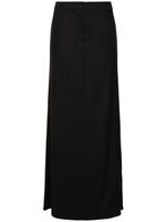 Tailored Wool Blend Maxi Skirt