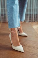 NİŞANTAŞI SHOES Vanessa Beige Matte Pointed Toe Women's Stilettos