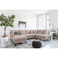 P & B SEDACIA SÚPRAVA, textil, sivohnedá