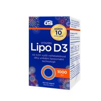 GS Vitamin Lipo D3 1000 IU, 60+10 kapslí NAVÍC, dárkové balení 2025