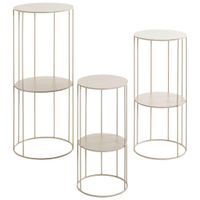 SADA PRÍRUČNÝCH STOLÍKOV, svetlosivá