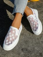 Resti Damskie mokasyny z siateczki z kwiatuszkami Emzos