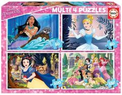 Disney princezny 4v1 - puzzle z kategorie 15 - 60 dílků