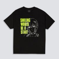 Pleasures Smiling Tee Black - Pánske - Tričko Pleasures - Čierne - P24E011-BLACK - Veľkosť: L