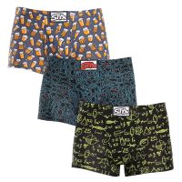 3PACK pánské boxerky Styx art klasická guma vícebarevné (3Q12672) XXL