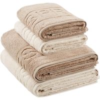 Esprit SADA RUČNÍKŮ A OSUŠEK, 50/100 cm, pískové barvy, béžová