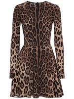 Leopard Print Cady Mini Dress