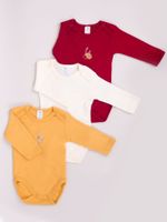 Yoclub Kids's Long Sleeve Bodysuits 3-Pack BOD-0703G-A23D