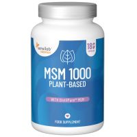 Essentials MSM 1000 mg hochdosiert, pflanzliche Basis - 180 Kapseln