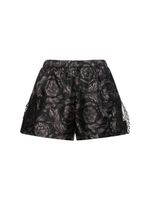 Barocco Print Silk Twill Pajama Shorts