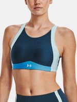 Under Armour UA Infinity Mid High Neck Shine Sport Büstenhalter Blau