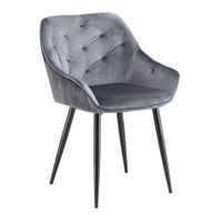 Krzesło K487 Bluvel 14 Popielate Stelaż Czarny