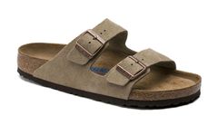 Birkenstock Arizona Soft Footbed Suede Leather Taupe Narrow Fit Unisex - Sandale Birkenstock - Svijetlo smeđa - 951303-4.5 - Size: 4.5