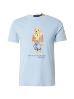 Polo Ralph Lauren Majica  svijetloplava / smeđa / cappuccino / žuta