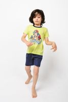 Boys' pyjamas Remek, short sleeves, short legs - green/navy blue