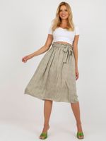 Light green and pink flowing skirt from RUE PARIS