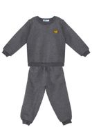 Denokids Cat Baby Boy Dark Gray Tracksuit Set