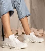 Gemre Białe sneakersy damskie z skarpetkową cholewką Miyana