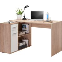 Hom`in ROHOVÝ PÍSACÍ STÔL, biela, farba duba, 94/120/75 cm