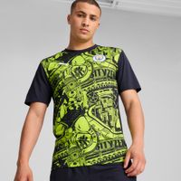 Puma Manchester City Pre-match Kurzarmtrikot Herren | Mit Color Blocking | Yellow Glow/Magic Blue | Größe: 3XL