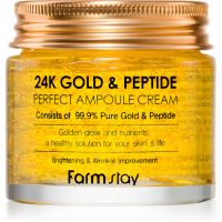 Farmstay 24K Gold & Peptide Perfect Ampoule Cream Feuchtigkeitscreme gegen Hautalterung 80 ml