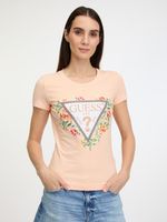 Guess Triangle Flowers Tricou Portocaliu