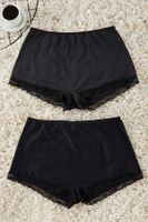 Trendyol Curve Black 2-Pack High Waist Laced Soft Comfort Plus Size Panties