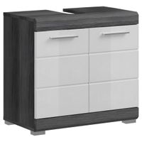 MID.YOU SKRINKA POD UMÝVADLO, biela s vysokým leskom, antracitová, sivá, 60/56/34 cm