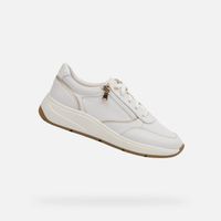 White women's sneakers Geox Cristael - Women's