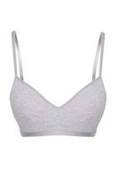 Trendyol Grey Melange Cotton Non-wired Covered Rope Strap T-Shirt Bra Knitted Bra