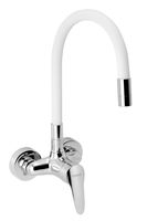 Novaservis Dřezová baterie s elastickým ramenem 100mm, bílá-chrom 94484,0B