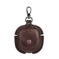 LEATHER POCKET etui za slušalke Samsung Galaxy Buds4 / Buds4 Pro temno rjavo