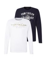 TOM TAILOR Majica  mornarsko plava / maslinasta / bijela