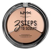 NYX Professional Makeup палитра за контуриране - 3 Steps To Sculpt Face Sculpting Palette – Fair (3STS01)