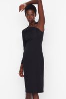Trendyol Black Accessorized Woven Evening Dress