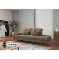 Sit & More LEŇOŠKA, textil, svetlohnedá