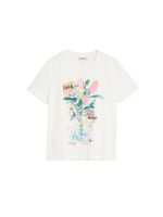 Desigual Majica  zelena / ljubičasto plava / roza / bijela