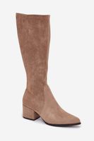 Kozaki Damskie Na Niskim Obcasie Eko Zamszowe Sergio Leone