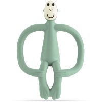 Matchstick Monkey Teething Toy and Gel Applicator Beißring mit 2 in 1 Bürste Mint Green 1 St.