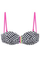 BUFFALO Bikini gornji dio  neonsko žuta / roza / crna / bijela