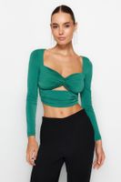 Trendyol Green Window/Cut Out Detail Blouse