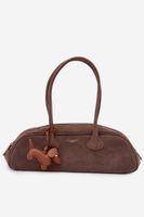 Torebka Flora&amp;Co Baguette z eko-zamszu z zawieszką