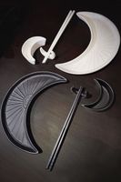 zestaw do serwowania sushi KILLSTAR - Crescent - Black & White