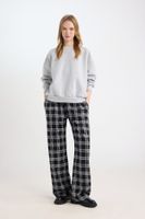 DEFACTO Pajama Pants Wide Leg Wide Leg Plaid Regular Waist Elastic Pocket