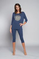 Pyjamas Mandala 3/4 sleeve, 3/4 legs - dark blue