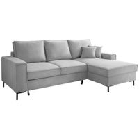 Livetastic ROHOVÁ SEDACIA SÚPRAVA, textil, strieborná