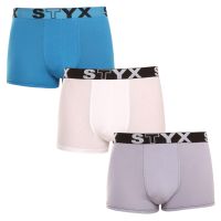 3PACK pánské boxerky Styx sportovní guma vícebarevné (G969106167) M