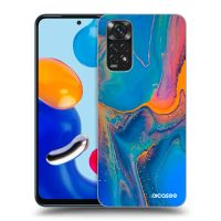 Silikónový čierny obal pre Xiaomi Redmi Note 11 - Rainbow
